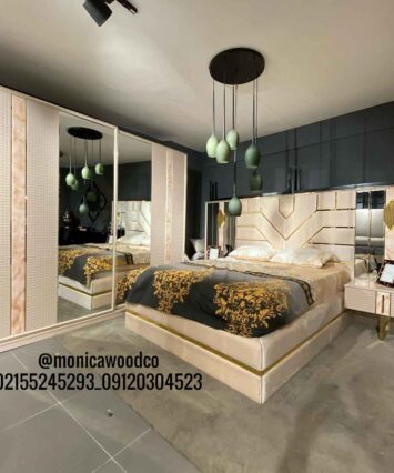 سرویس خواب دو نفره مدل آینه ای رز