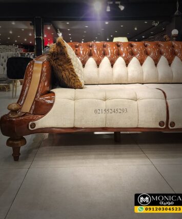 Alternative view of مبل کلاسیک هشت نفره چرم مدل بوراک